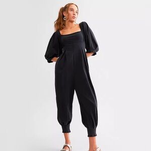 Free People Movement Lotta Love Jumpsuit in Black